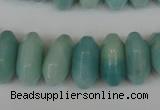 CAM615 15.5 inches 8*18mm faceted rondelle Chinese amazonite beads