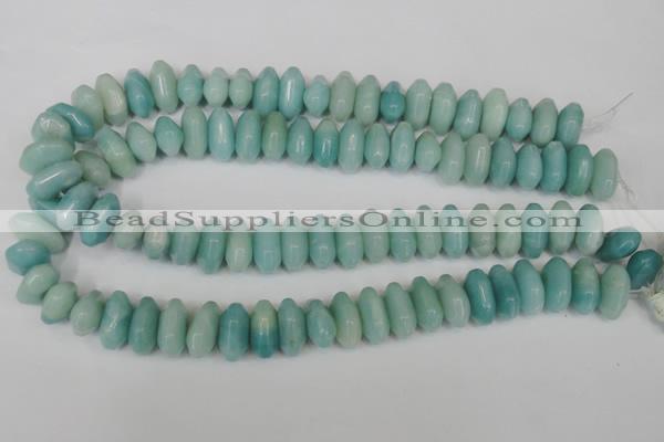 CAM615 15.5 inches 8*18mm faceted rondelle Chinese amazonite beads