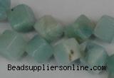 CAM617 15.5 inches 6*6mm cube Chinese amazonite gemstone beads