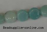 CAM618 15.5 inches 8mm flat round Chinese amazonite gemstone beads