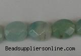 CAM632 15.5 inches 8*10mm faceted oval Chinese amazonite gemstone beads