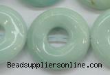 CAM654 15.5 inches 31mm donut amazonite beads wholesale