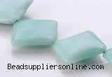 CAM72 7*18*18mm rhombic natural amazonite beads Wholesale