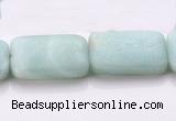 CAM74 18*25mm rectangle natural amazonite beads Wholesale