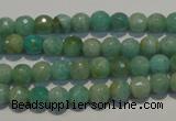 CAM811 15.5 inches 6mm faceted round Brazilian amazonite beads