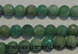 CAM812 15.5 inches 8mm faceted round Brazilian amazonite beads