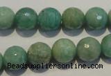 CAM815 15.5 inches 12mm faceted round Brazilian amazonite beads