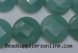 CAM945 15.5 inches 20mm faceted coin amazonite gemstone beads