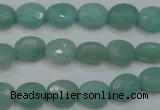 CAM950 15.5 inches 8*10mm faceted oval amazonite gemstone beads wholesale