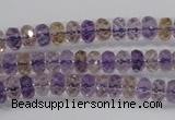 CAN15 15.5 inches 4*6mm faceted rondelle natural ametrine beads