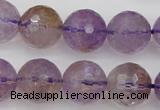 CAN154 15.5 inches 12mm faceted round natural ametrine beads