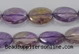 CAN32 15.5 inches 10*14mm faceted oval natural ametrine beads