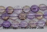 CAN41 15.5 inches 12mm flat round natural ametrine gemstone beads