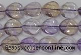 CAN52 15.5 inches 14mm twisted coin natural ametrine gemstone beads