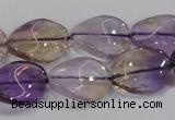 CAN54 15.5 inches 15*20mm twisted oval natural ametrine beads