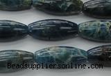 CAP310 15.5 inches 11*25mm rice natural apatite gemstone beads