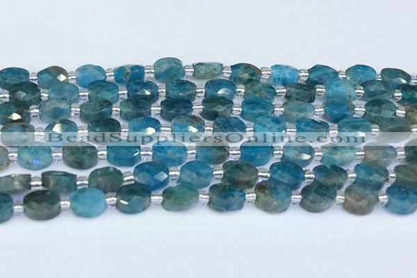 CAP700 15.5 inches 6*8mm faceted oval apatite beads