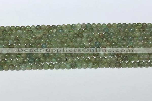 CAP708 15.5 inches 4mm round green apatite gemstone beads wholesale