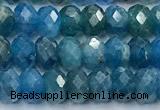 CAP740 15 inches 4*6mm faceted rondelle apatite beads