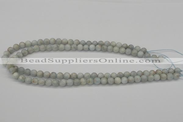 CAQ103 15.5 inches 10mm round AB grade natural aquamarine beads