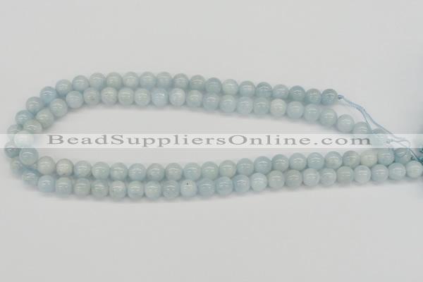 CAQ112 15.5 inches 14mm round A grade natural aquamarine beads