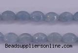 CAQ132 15.5 inches 7*10mm faceted rice natural aquamarine beads