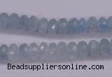 CAQ139 15.5 inches 5*8mm faceted rondelle natural aquamarine beads