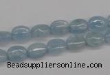 CAQ142 15.5 inches 8*10mm oval natural aquamarine beads wholesale