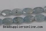 CAQ146 15.5 inches 8*12mm faceted oval natural aquamarine beads