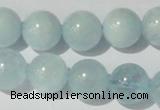 CAQ205 15.5 inches 14mm round natural aquamarine beads wholesale