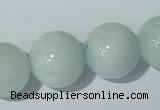 CAQ207 15.5 inches 18mm round natural aquamarine beads wholesale