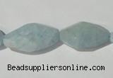 CAQ214 15.5 inches multi-size twisted natural aquamarine beads