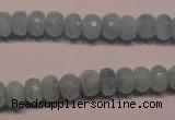 CAQ306 15.5 inches 5*8mm faceted rondelle natural aquamarine beads