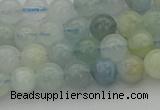 CAQ431 15.5 inches 6mm round natural aquamarine beads wholesale