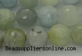 CAQ438 15.5 inches 10mm faceted round natural aquamarine beads