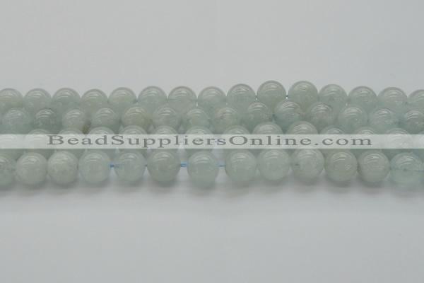 CAQ503 15.5 inches 10mm round natural aquamarine beads