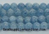 CAQ525 15.5 inches 4mm round AA+ grade natural aquamarine beads