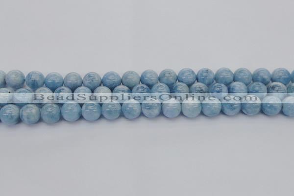 CAQ530 15.5 inches 10mm round AA+ grade natural aquamarine beads