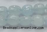 CAQ54 15.5 inches 10*15mm nugget natural aquamarine gemstone beads