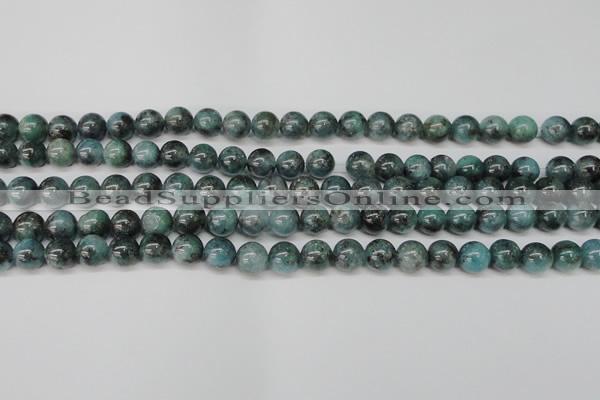 CAQ602 15.5 inches 8mm round aquamarine gemstone beads