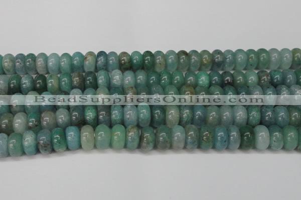 CAQ614 15.5 inches 8*14mm rondelle aquamarine gemstone beads