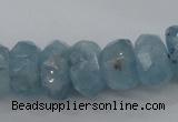 CAQ62 6*10mm – 12*18mm faceted nuggets natural aquamarine beads