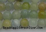 CAQ752 15.5 inches 8mm round aquamarine beads wholesale