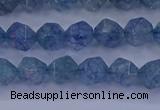 CAQ771 15.5 inches 6mm faceted nuggets imitation aquamarine beads