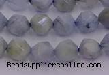 CAQ791 15.5 inches 8mm faceted nuggets aquamarine gemstone beads