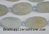 CAQ801 15.5 inches 10*16mm oval aquamarine gemstone beads