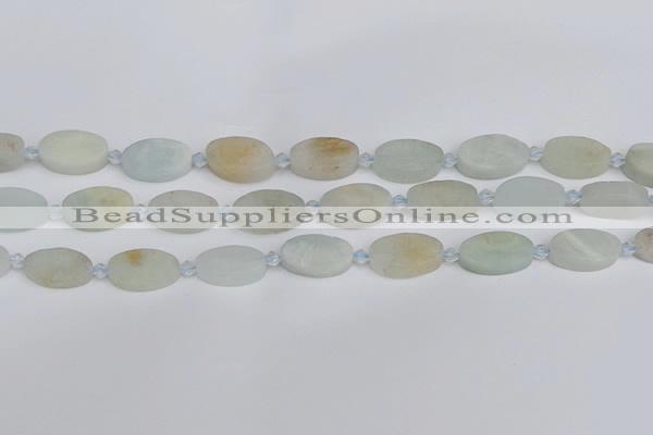 CAQ801 15.5 inches 10*16mm oval aquamarine gemstone beads