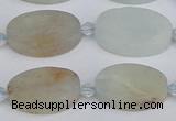 CAQ802 15.5 inches 13*20mm oval aquamarine gemstone beads