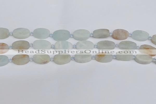 CAQ802 15.5 inches 13*20mm oval aquamarine gemstone beads