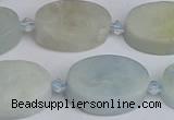 CAQ803 15.5 inches 15*20mm oval aquamarine gemstone beads